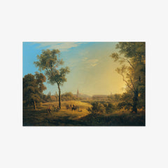 Scene from the Napoleonic Wars: View of Kaiserebersdorf by Joseph Rebell - thumbnail_0_nf_673c94e15e0c5e198f5ec56f