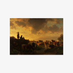 Evening on the pasture by Johann Friedrich Voltz - thumbnail_0_nf_673cae4a5e0c5e198f5ec5f5