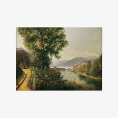 View from the Traun river near Gmunden on Lake Traun. by Unbekannter Künstler - thumbnail_0_nf_673cb6395e0c5e198f5ec623