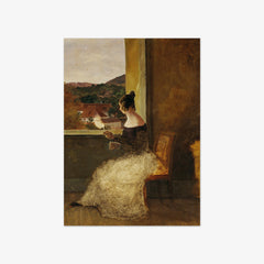 Lady at the Window with a Spinning Wheel by Friedrich Loos - thumbnail_0_nf_673cb8d25e0c5e198f5ec635