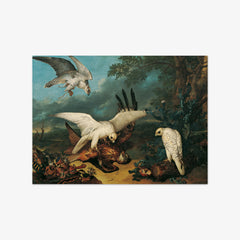 A red kite defeated by Icelandic falcons by Philipp Ferdinand de Hamilton - thumbnail_0_nf_673cc0165e0c5e198f5ec666