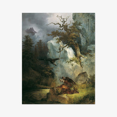 A Vulture on a Dead Deer by Friedrich August Mathias Gauermann - thumbnail_0_nf_673cdc415e0c5e198f5ec6c4