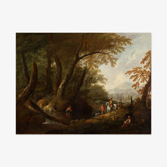 Forest landscape with water on the left by Maximilian Joseph Schinnagl - thumbnail_0_nf_673cddfd5e0c5e198f5ec6ec