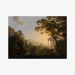 Ideal Landscape with Temple Buildings by Joseph Rebell - thumbnail_0_nf_673cdeb45e0c5e198f5ec700