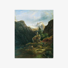 Front Gosausee against Dachstein by Wilhelm Steinfeld - thumbnail_0_nf_673cdf2f5e0c5e198f5ec70e