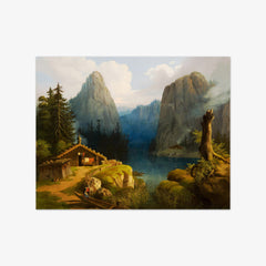 Mountain landscape with lake by Unknown - thumbnail_0_nf_673ce3bf5e0c5e198f5ec730