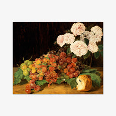 Still life with roses, strawberries and bread by Ferdinand Georg Waldmüller - thumbnail_0_nf_673db7345e0c5e198f5ec749