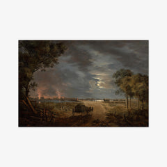 View of the French Army's Transition Bridge into the Lobau (Night Scene with Moonlight) by Joseph Rebell - thumbnail_0_nf_673db7b55e0c5e198f5ec74f