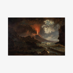 Vesuvius eruption at night with a view of the Scuola di Virgilio by Joseph Rebell - thumbnail_0_nf_67433d0cfaa684e1cf4ba52a