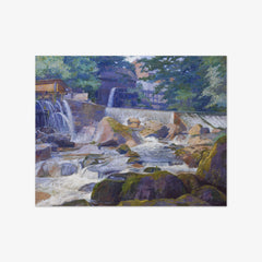 River weir with mill, Klam near Grein by Hugo Schubert - thumbnail_0_nf_674341f5faa684e1cf4ba581