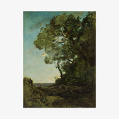 Tree landscape (Evening) by Jean-Baptiste Camille Corot - thumbnail_0_nf_67435310faa684e1cf4ba5c5