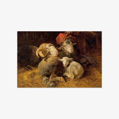 Sheep in the Stable by Anton Schrödl - thumbnail_0_nf_6743785bfaa684e1cf4ba620