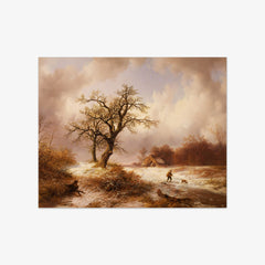 Winter landscape by Remigius Adrianus van Haanen - thumbnail_0_nf_674378f6faa684e1cf4ba62e