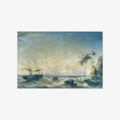 Warship in front of the South Sea Islands by Josef Carl Berthold Püttner - thumbnail_0_nf_67437d6efaa684e1cf4ba654