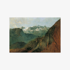 The Dachstein from the Plassen near Hallstatt by Friedrich August Mathias Gauermann - thumbnail_0_nf_674380f3faa684e1cf4ba69f
