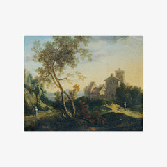 Ideal Landscape with Trees and Fortified Village (The Evening) by Johann Christian Brand - thumbnail_0_nf_674380fffaa684e1cf4ba6a4