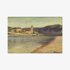 View of Dürnstein from the opposite bank of the Danube by Serafin Maurer - thumbnail_0_nf_674382dafaa684e1cf4ba6c0