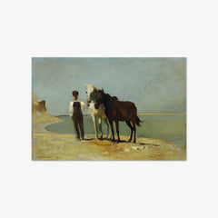 A Boy with Horses on the Beach by Franz Rumpler - thumbnail_0_nf_67438431faa684e1cf4ba6df