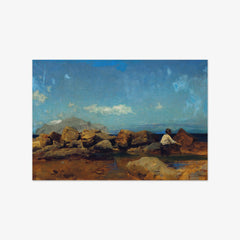 Seashore with Monte Pellegrino near Palermo by Leopold Carl Müller - thumbnail_0_nf_67438579faa684e1cf4ba6fa