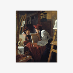 A Young Artist (Ditlev Blunck) Examining a Sketch in a Mirror by Wilhelm Bendz - thumbnail_0_nf_67672998b7c995d950163f3f