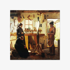 Two women visit the village artist to see the commissioned gravestone by Christen Dalsgaard - thumbnail_0_nf_67672a72b7c995d950163f5b
