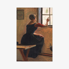 A Young Girl in Jutland Writing her Beloved's Name on a Misty Window by Christen Dalsgaard - thumbnail_0_nf_67672a9bb7c995d950163f5d