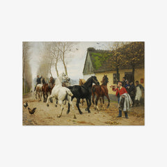 A String of Horses Outside an Inn by Otto Bache - thumbnail_0_nf_67672ad9b7c995d950163f6a