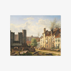 View of the Marble Square with the Ruins of the Uncompleted Frederik's Church by F. Sødring - thumbnail_0_nf_67672af1b7c995d950163f71