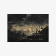 River Landscape in Moonlight by Aert van der Neer - thumbnail_0_nf_67672d39b7c995d950163f92