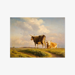 Two Cows in an Open Field by Johan Thomas Lundbye - thumbnail_0_nf_67672e33b7c995d950163fbd