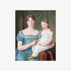 Portrait of a Noblewoman Sophie Hedvig Løvenskiold and her Three-Year-Old Daughter by C.W. Eckersberg - thumbnail_0_nf_67673086b7c995d950163ff8