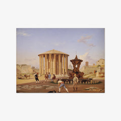 Piazza della Bocca della Verità with the so-called Vesta Temple in Rome by Constantin Hansen - thumbnail_0_nf_6767312fb7c995d95016401c