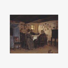 The Artist's Friends and Family Seated Round a Table. Vejby, North Zealand by P.C. Skovgaard - thumbnail_0_nf_67673148b7c995d950164023