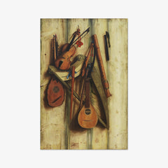 Board Partition with Musical Instruments. Trompe l'oeil by Franciscus Gijsbrechts - thumbnail_0_nf_67673faeb7c995d9501640a7