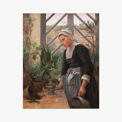 Breton Girl Looking After Plants in the Hothouse by Anna Petersen - thumbnail_0_nf_67673ffbb7c995d9501640b1