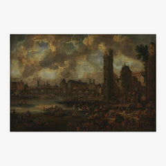 View of Paris along the Seine with many figures by Unknown - thumbnail_0_nf_67674153b7c995d9501640c8