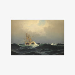 A steamship in a storm in the Atlantic Ocean by Carl Bille - thumbnail_0_nf_6767481ab7c995d9501640ea