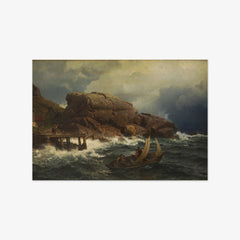 A Norwegian Seaport by Hans Gude - thumbnail_0_nf_6767494eb7c995d95016410f