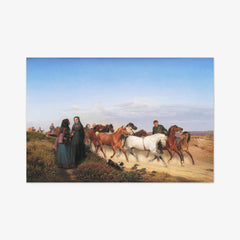 Jutlandic farmers on their way home from the market with their horses by Jørgen V. Sonne - thumbnail_0_nf_67674bd7b7c995d95016416b