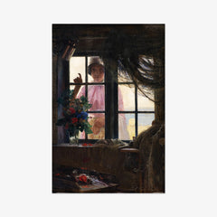 After the Bath. A Young Girl Knocking at the Fisherman's Window by Carl Bloch - thumbnail_0_nf_67674ca2b7c995d95016418b