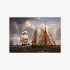 Ships Sailing and Beating up against the Wind in the Sound by Adolph Friedrich Vollmer - thumbnail_0_nf_67674cf9b7c995d95016419c