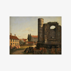 View of Marmorpladsen withe Ruins of the Uncompleted Frederik's Church in Copenhagen by Thorald Læssøe - thumbnail_0_nf_67674d62b7c995d9501641b1