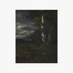 Landscape with a Hunting Scene by Jacob Isaacksz van Ruisdael - thumbnail_0_nf_67674df1b7c995d9501641c5