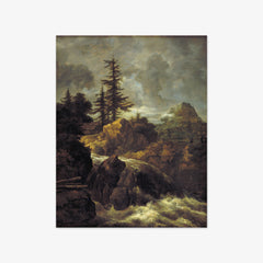 Landscape with a Waterfall and a Hut by Jacob Isaacksz van Ruisdael - thumbnail_0_nf_67674f12b7c995d9501641ea