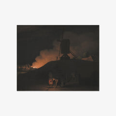 A Fire at Night by C.W. Eckersberg - thumbnail_0_nf_6767524ab7c995d950164260