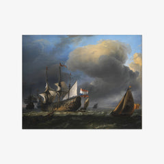 Seascape with Dutch Men-of-War and Fishing Boats by Ludolf Bakhuizen - thumbnail_0_nf_6767526fb7c995d950164264
