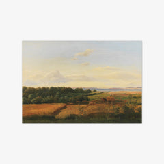 A Funen Landscape at Harvest Time with Wedellsborghoved in the Background by Dankvart Dreyer - thumbnail_0_nf_67675292b7c995d95016426b