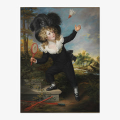 Portrait of Kennett Dixon playing shuttlecock by William Beechey - thumbnail_0_nf_6767c46ab7c995d950164274