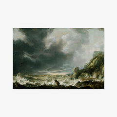 Ship in Distress off a Rocky Coast by Simon de Vlieger - thumbnail_0_nf_676ede10e83ae7ff01b2999b