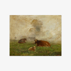 Foggy Landscape with Cows by Wilson R. Berry - thumbnail_0_nf_676ee811e83ae7ff01b29a49